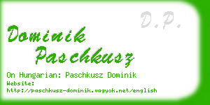 dominik paschkusz business card